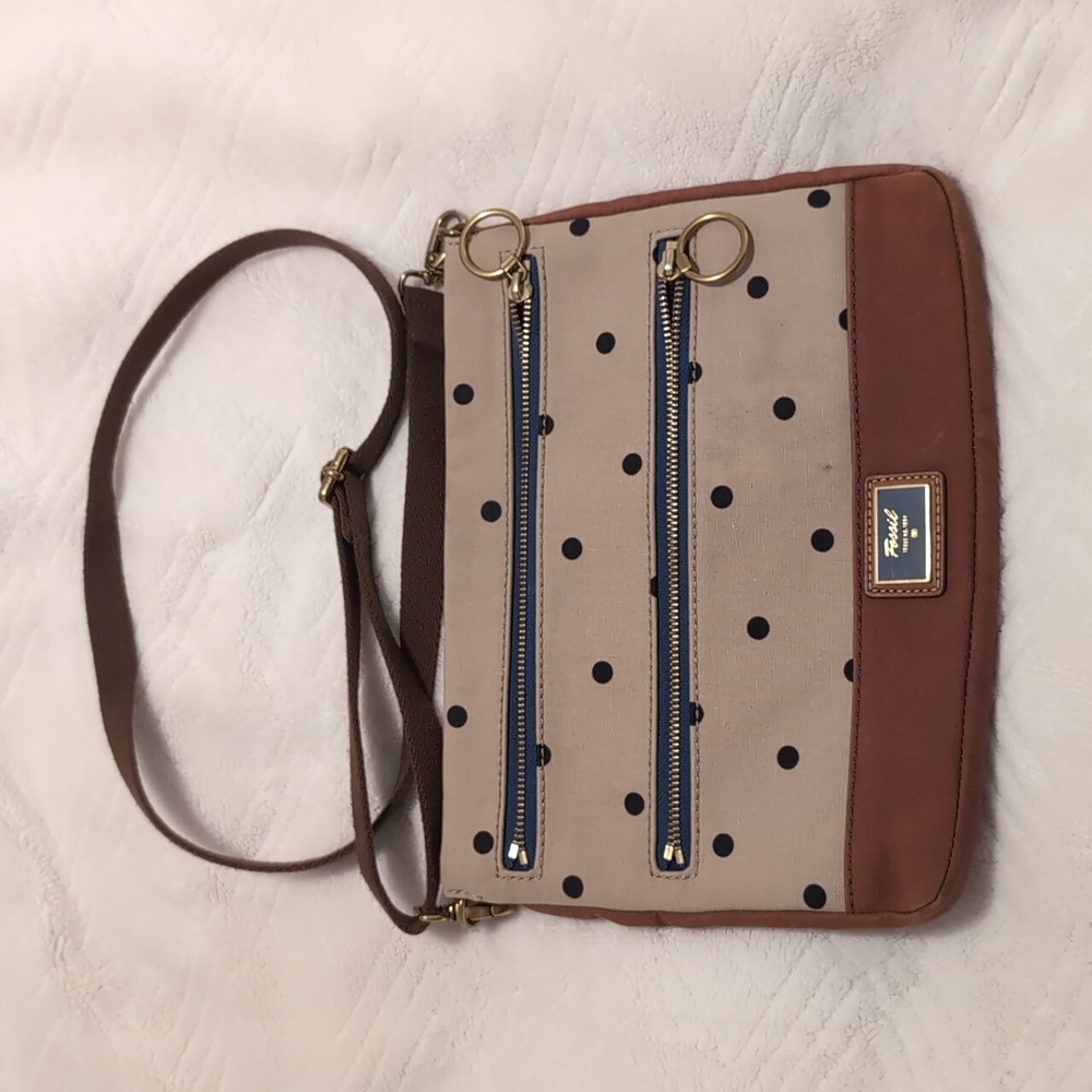 Fossil canvas crossbody purse, small